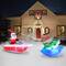 14ft. Inflatable Christmas Boat Fishing Santa with Swirling Lights